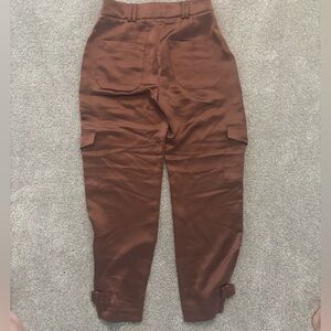 Express satin cargo pants, size 6